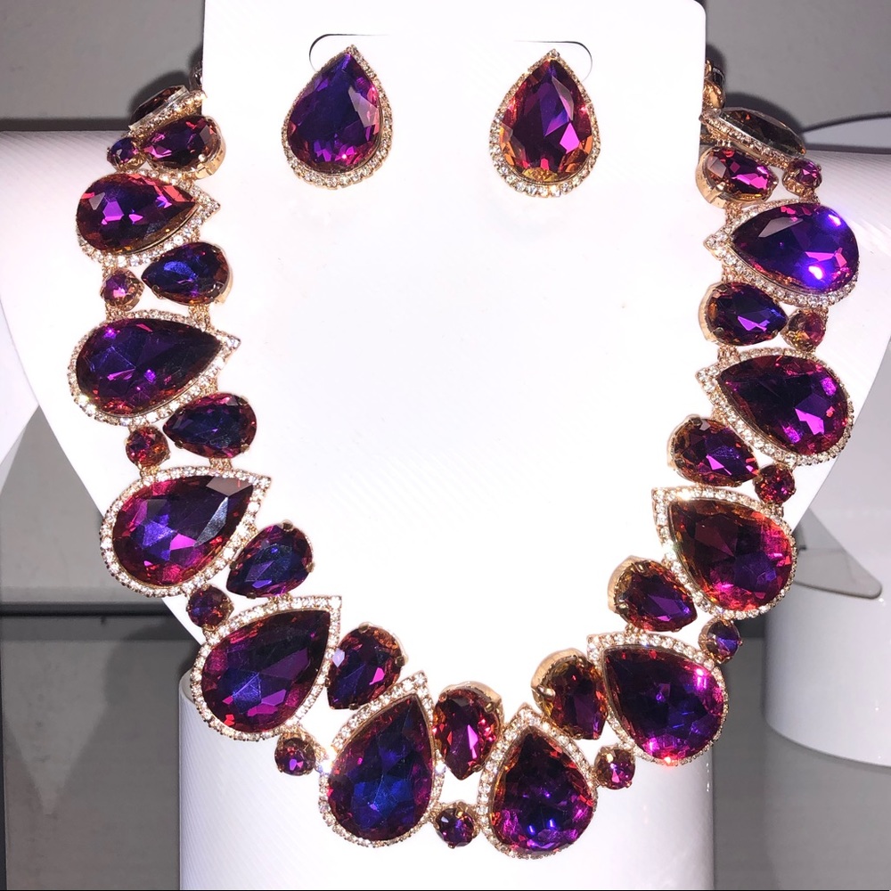 Purple Color Shifting Jewelry Set